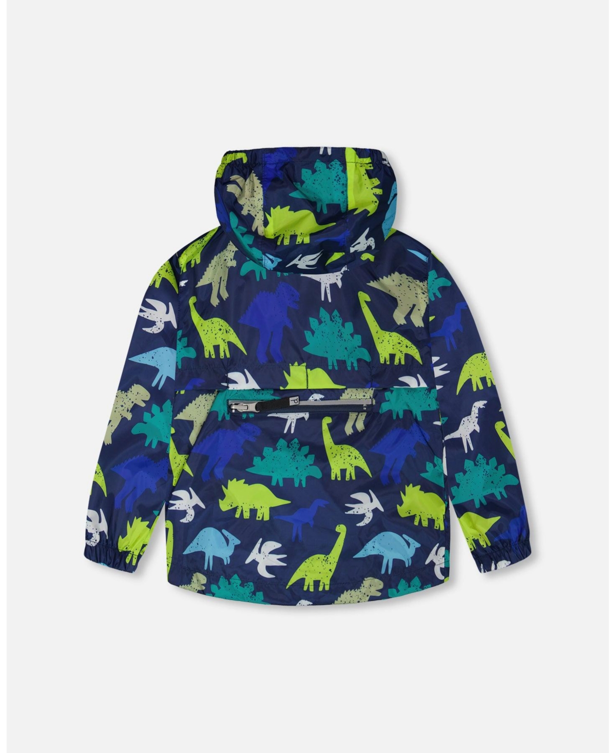 Deux par Boys Packable Windbreaker Polyester Dinosaur Print