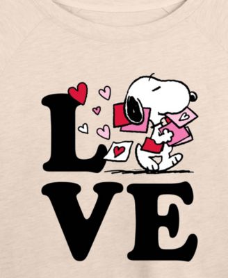 Women's Peanuts Love Snoopy French Terry Long sleeve T-shirt