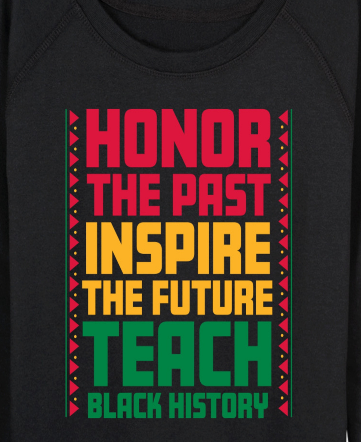 Hybrid Apparel Women's Instant Message Honor The Past Black History French Terry Long Sleeve T-shirt