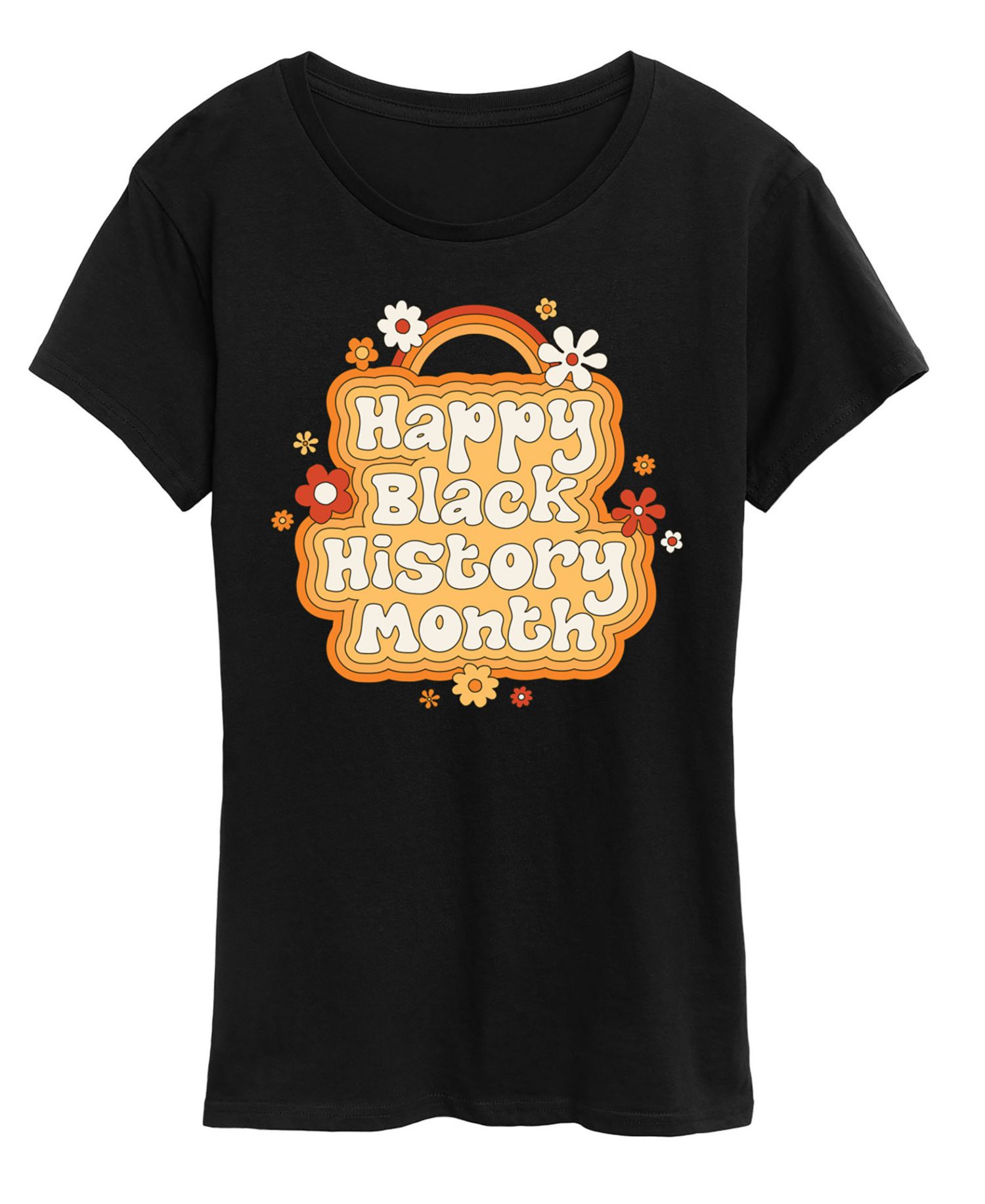 Women's Instant Message Happy Black History Month Short-Sleeve Graphic T-Shirt