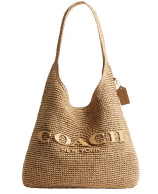 COACH Brooklyn Extra-Large Straw Shoulder Bag 39 - Macy's