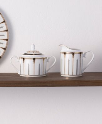 Empire Gold-Tone Sugar and Creamer, Set of 2