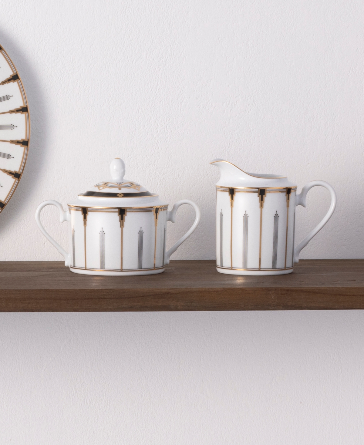 Noritake Empire Gold-Tone Sugar and Creamer, Set of 2