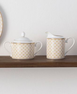 Trocadero Gold-Tone Sugar and Creamer, Set of 2