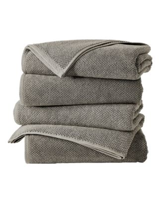 Cotton Textured 4-Piece Bath Towel Set