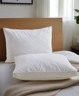 Medium Density Goose Feather Gusset 2-Pack Pillows, King