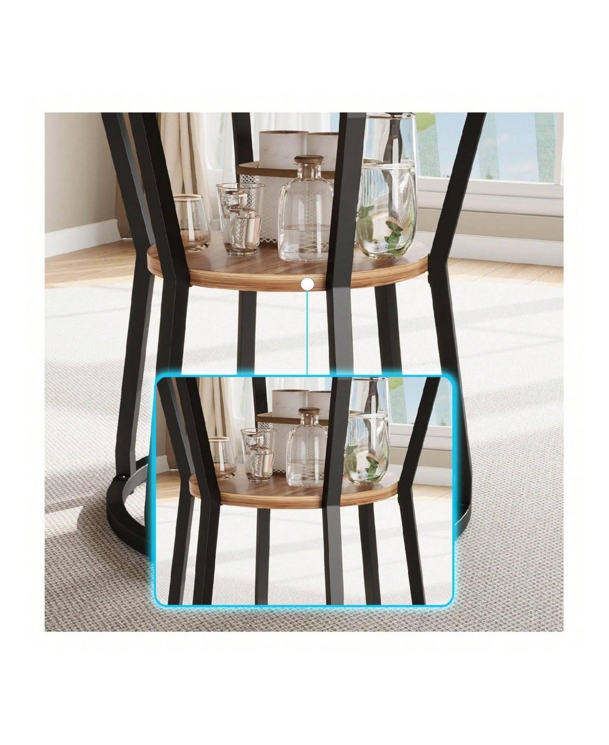 gaomon Kitchen Round Farmhouse Dining Table For 4 To 6 People Rustic Wood Kitchen Table for Dining Room