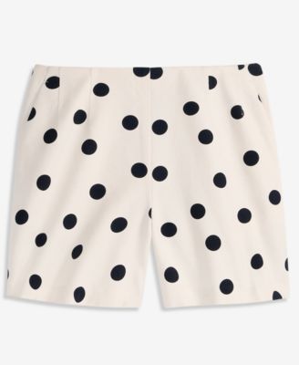 Women's Dot-Print Side-Zip Shorts