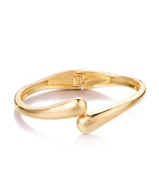 Gold Overlapping Bands Cuff Bracelet