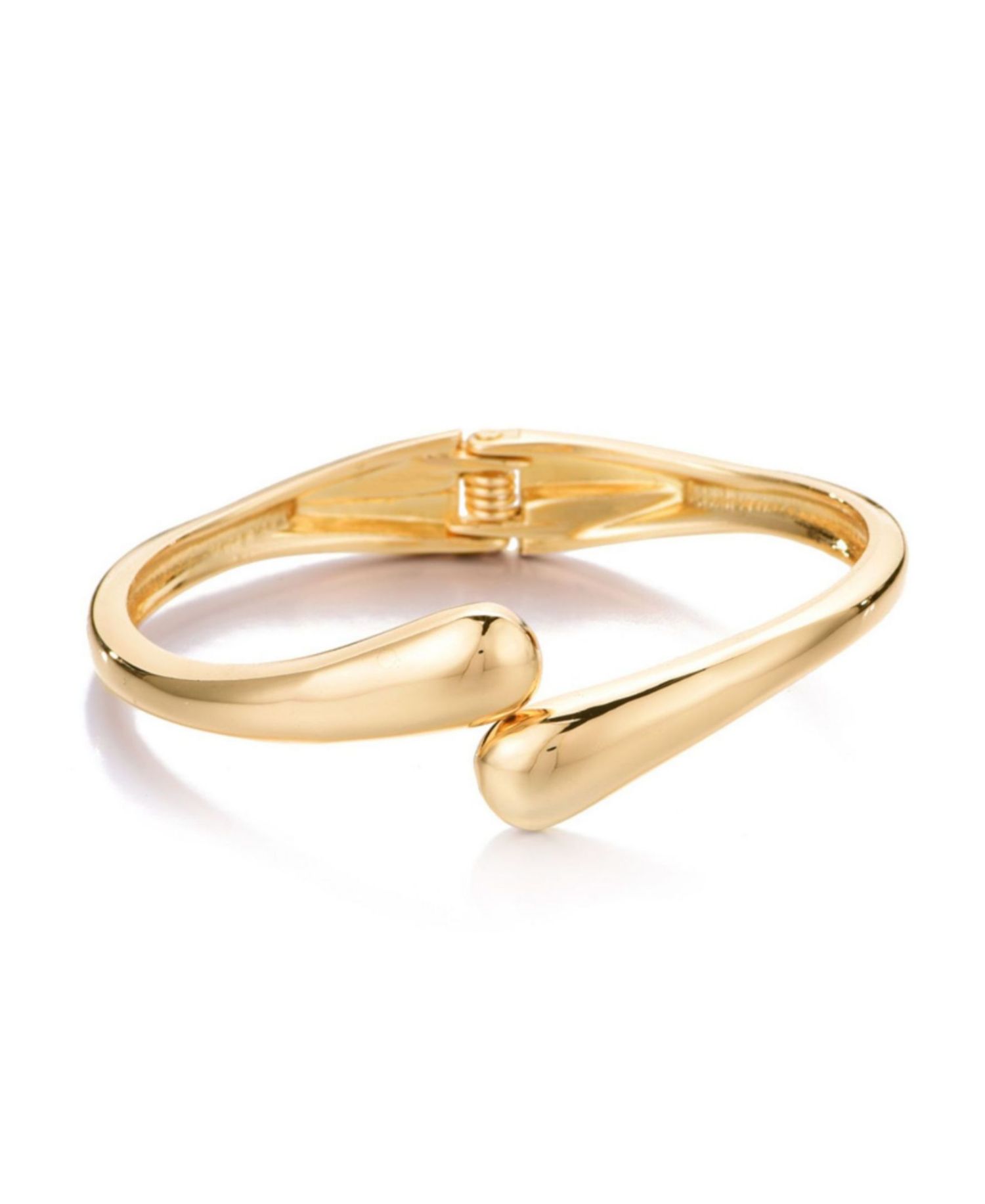 Gold Overlapping Bands Cuff Bracelet