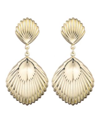 Gold Deco Inspired Drop Earrings