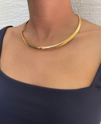 Tarnish Resistant Gold Omega Layering Chain Necklace