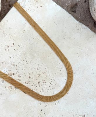 Tarnish Resistant Gold Mesh Chain Necklace