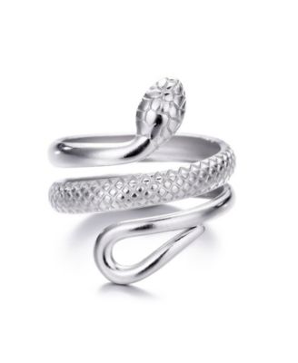 Tarnish Resistant Silver Curvy Snake Ring