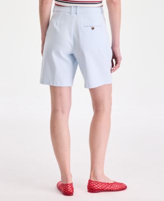Women's High-Rise Linen-Blend Bermuda Shorts