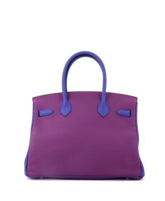 Birkin 30 Handbag Bicolor Togo with Brushed Gold Hardware