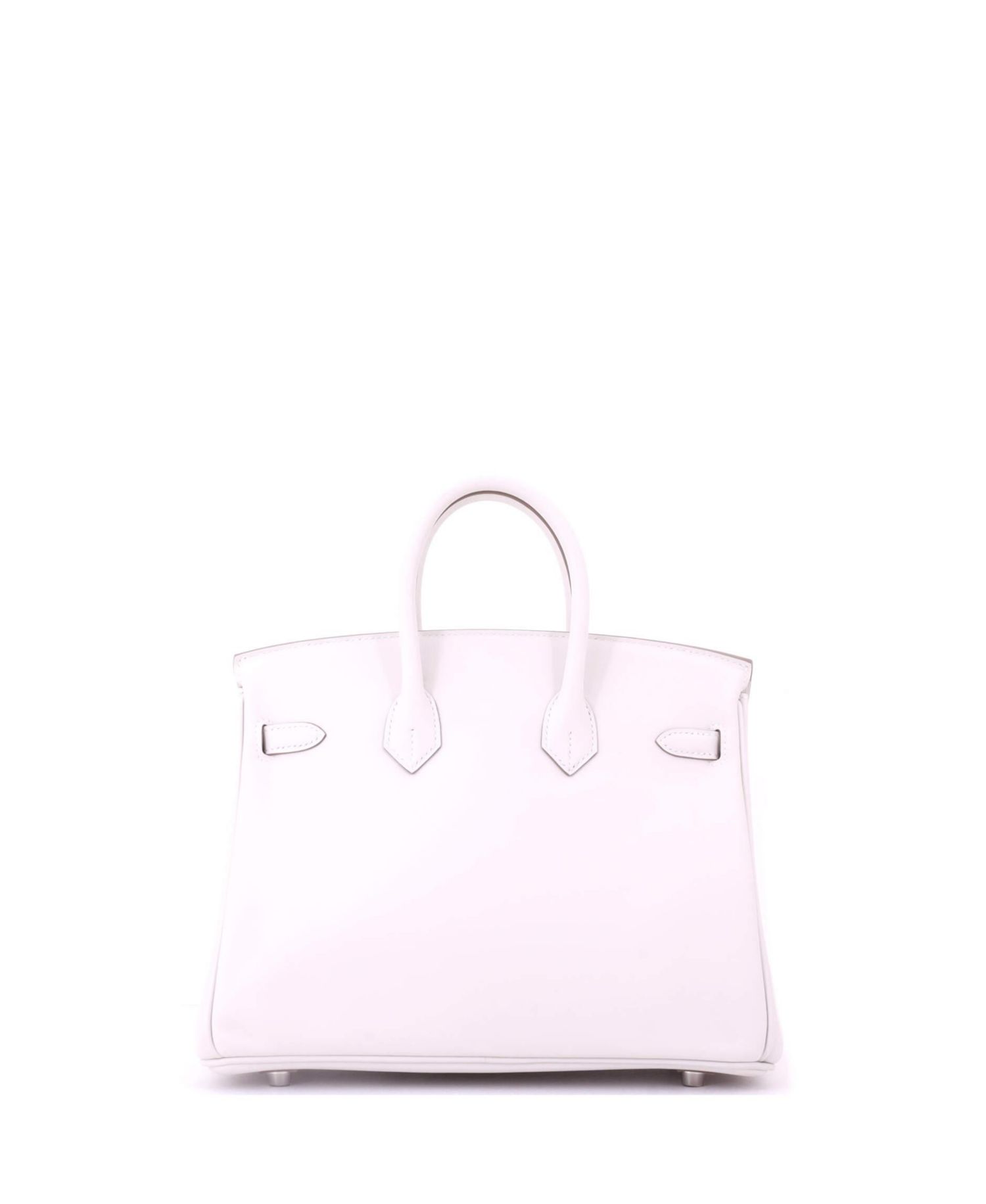 Birkin 25 Handbag Grey Swift with Palladium Hardware
