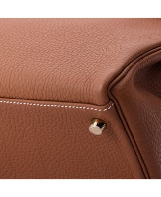 Kelly 32 Handbag Brown Togo with Gold Hardware