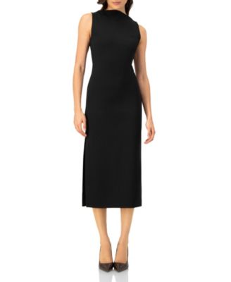 Women's Sleeveless Midi Dress with Side Slit