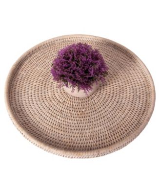 Artifacts Trading Company Rattan Round Flat Tray