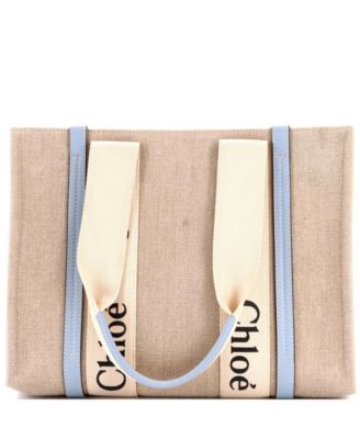 Medium Woody Tote Canvas with Leather