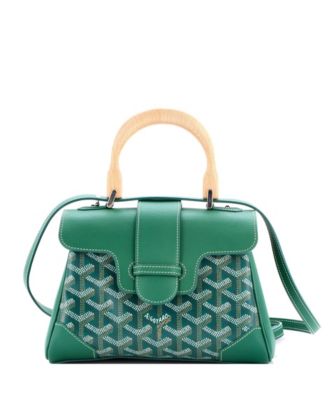 Mini Saigon Top Handle Bag Coated Canvas with Leather