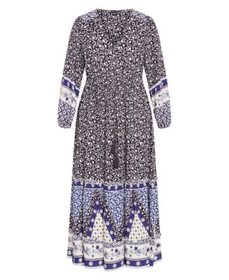 Plus Size Women's Faith Placement Maxi Dress