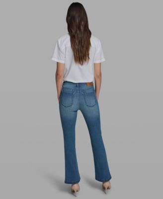 Petite Mid Rise Denim Pants