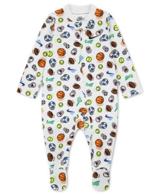 Baby Boys' Sportball Printed Footed Coverall