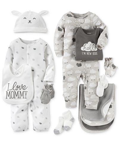 Carter's Baby Boys' or Baby Girls' Neutral Little Lamb Clothing Sets, Coveralls, Burb Cloths & Mitts