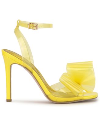 Women's Olivine Vinyl Bow Stiletto Dress Sandals