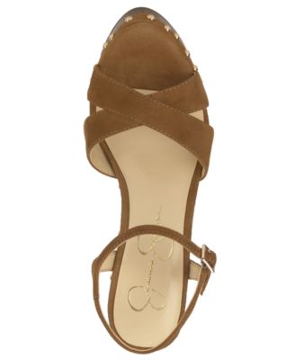 Women's Samintia Studded Wooden Platform Sandals