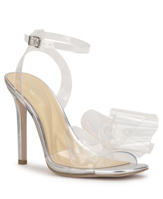 Women's Olivine Vinyl Bow Stiletto Dress Sandals