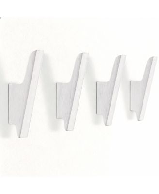 Wooden Wall Hooks: 4 Pack, Sturdy, Multipurpose, Scandinavian Design