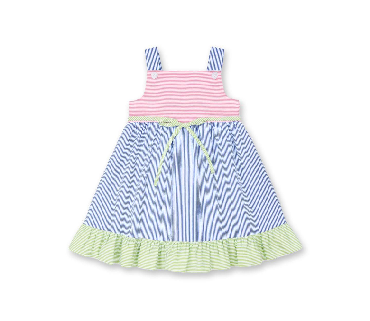 Платье Florence Eiseman Seersucker Dress With Flower для девочек, цвет: Разноцветный — фото 2