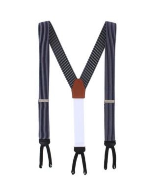 Men's Voltaire Chalk Stripe Elastic Formal End Suspenders