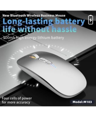 Tri-Mode Wireless Bluetooth Mouse: Silent,1-Click Desktop,3-Speed DPI for Office/Study, Slim & Easy-to-Use for Professionals/Studentsgeable)