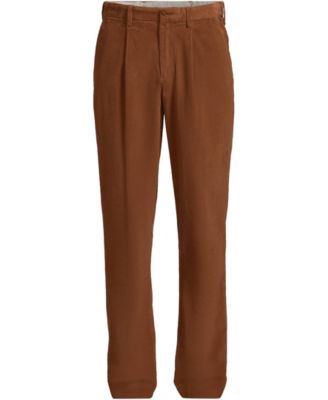 Men's Corduroy Comfort Waist Classic Fit Pleated Front Pant