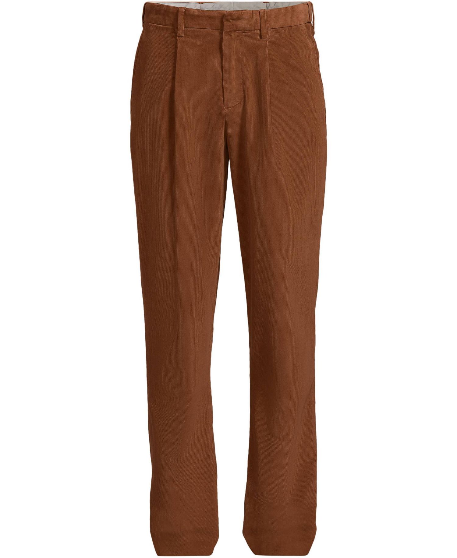 Men's Corduroy Comfort Waist Classic Fit Pleated Front Pant