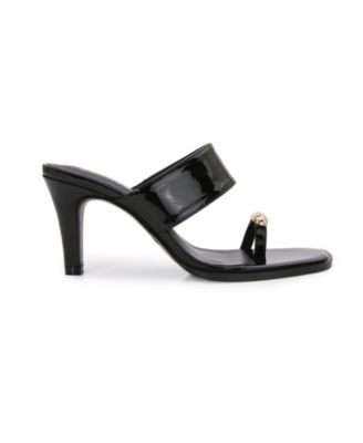 Women's Catha Gold-Tone Toe Ring Heeled Sandals