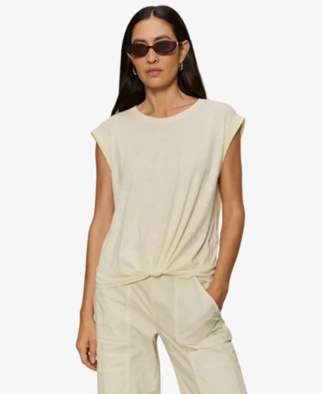 Petite Short-Sleeve Crew Neck T-Shirt - Lemon Drop