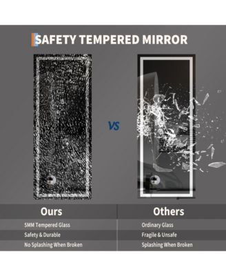 LED Bathroom Mirror 60 24, Dimmable Front & Back Lights, Anti-Fog, Shatter-Proof, Memory, 3X Magnifier Bathroom Vanity Mirror for Wall