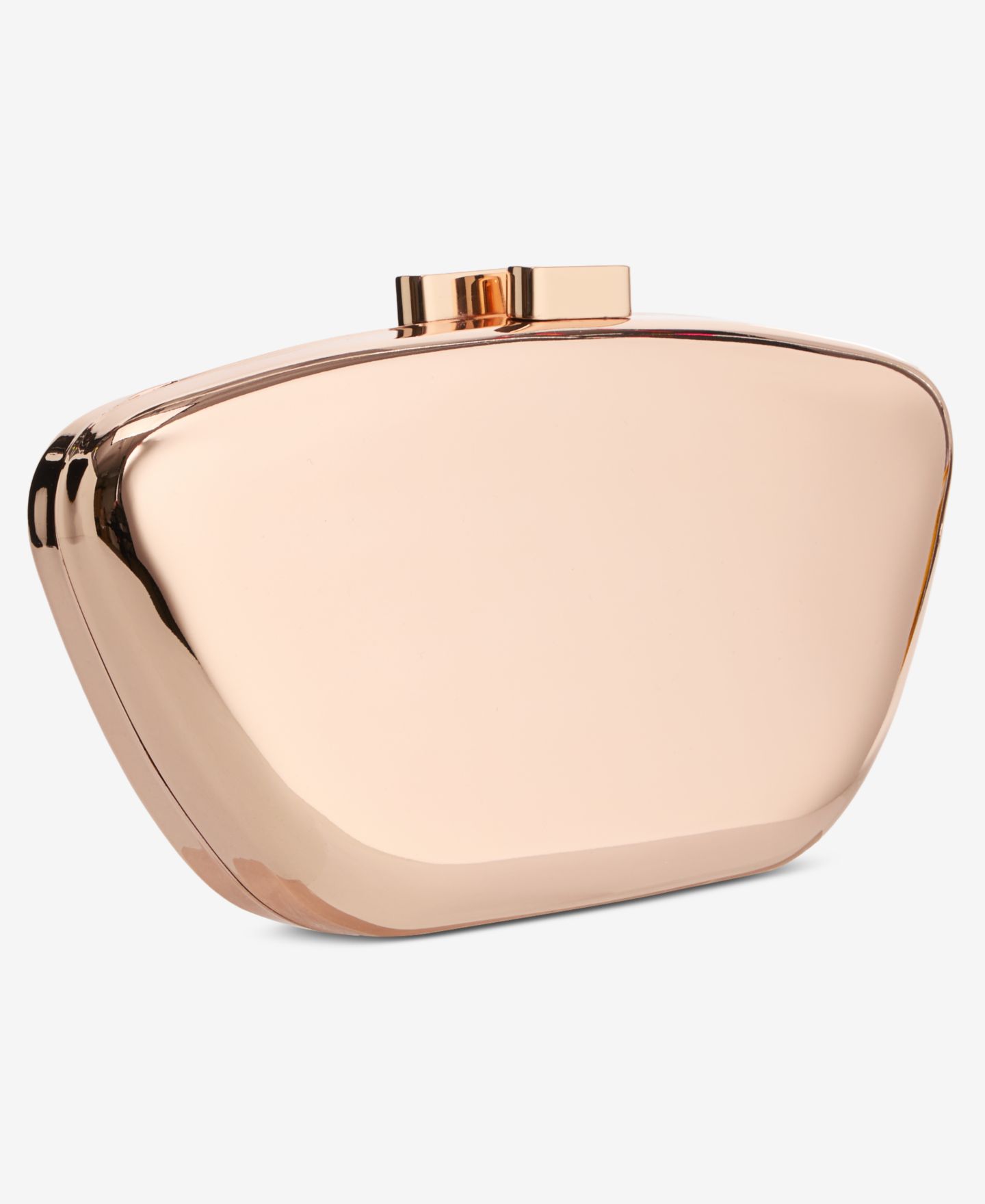 Женский клатч I.N.C. International Concepts Minaudiere Metallic Small Clutch Handbag, цвет: Розовое золото — фото 3