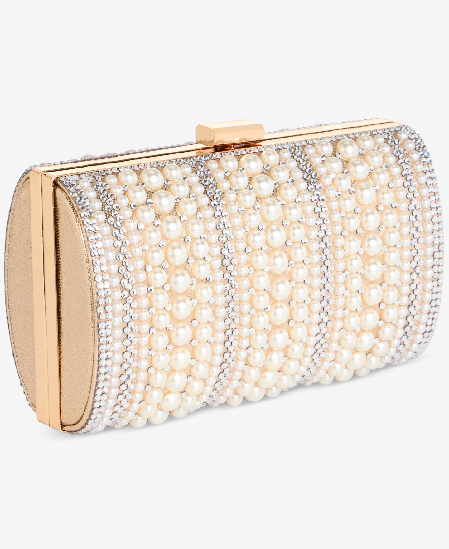 Женский клатч I.N.C. International Concepts Ranndi Crystal & Imitation Mini Pearl Clutch Handbag, цвет: Жемчужный — фото 3