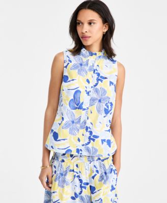 Women's Smocked Waist Shirt