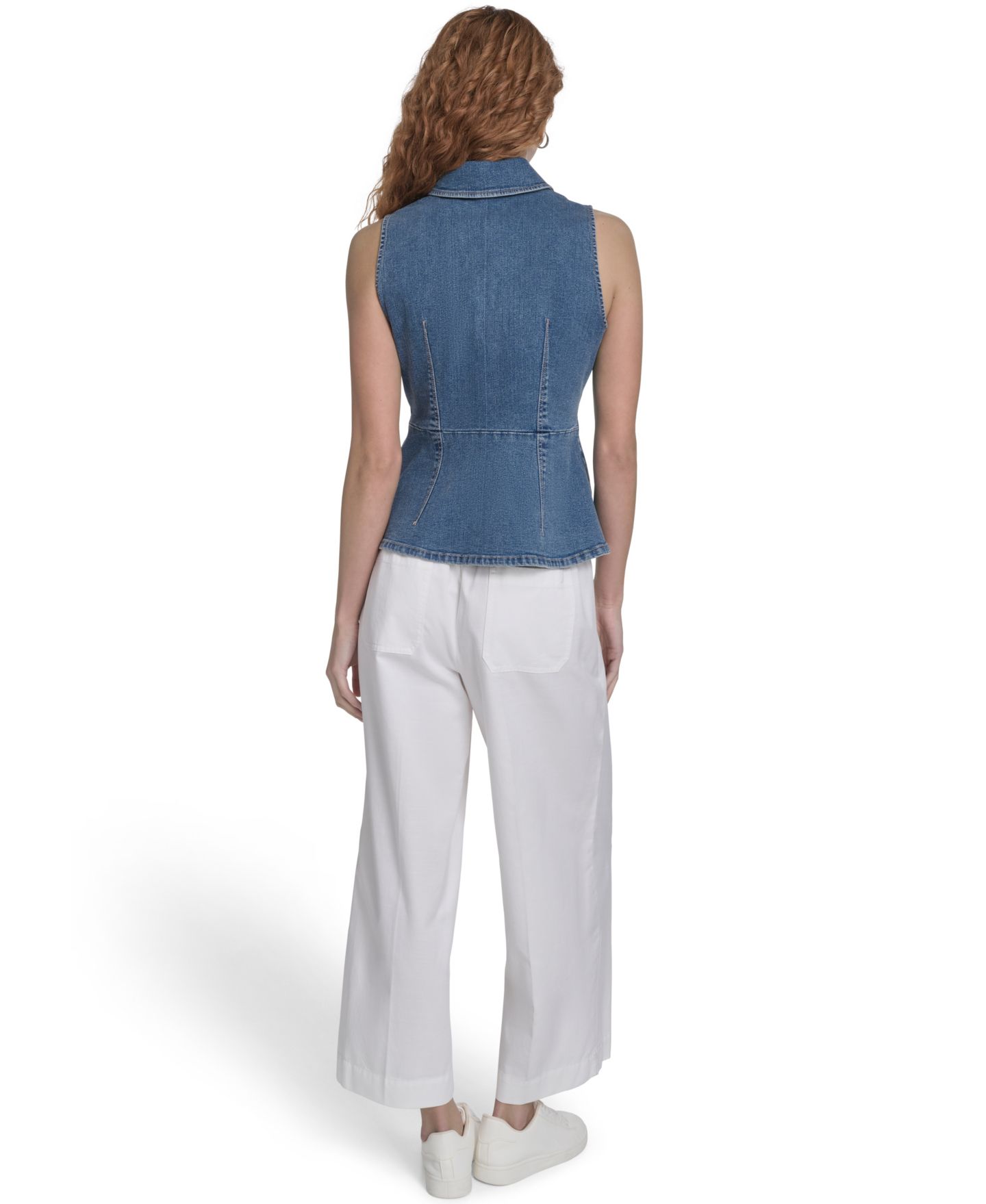 Женский жилет Nautica Button Front Denim Vest, цвет: Варёный — фото 5