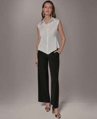 Petite Button-Front Shirt