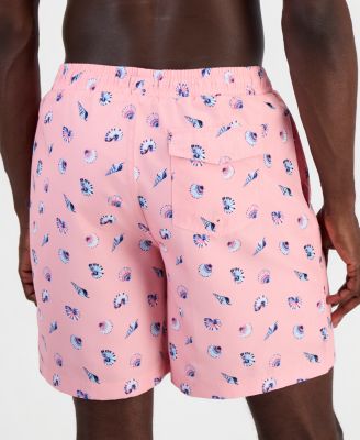 Men's Shell Coral Printed 7" Swim Trunks