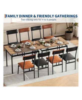 Kitchen Table 5 Piece Dining Table Set For 4 Kitchen Table and Chairs Set for Dining Room