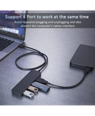 4-Port USB 3.0 Hub with 5Gbps Transfer Speed, Ultra-Slim Design, USB Splitter for Office/Gaming/Home